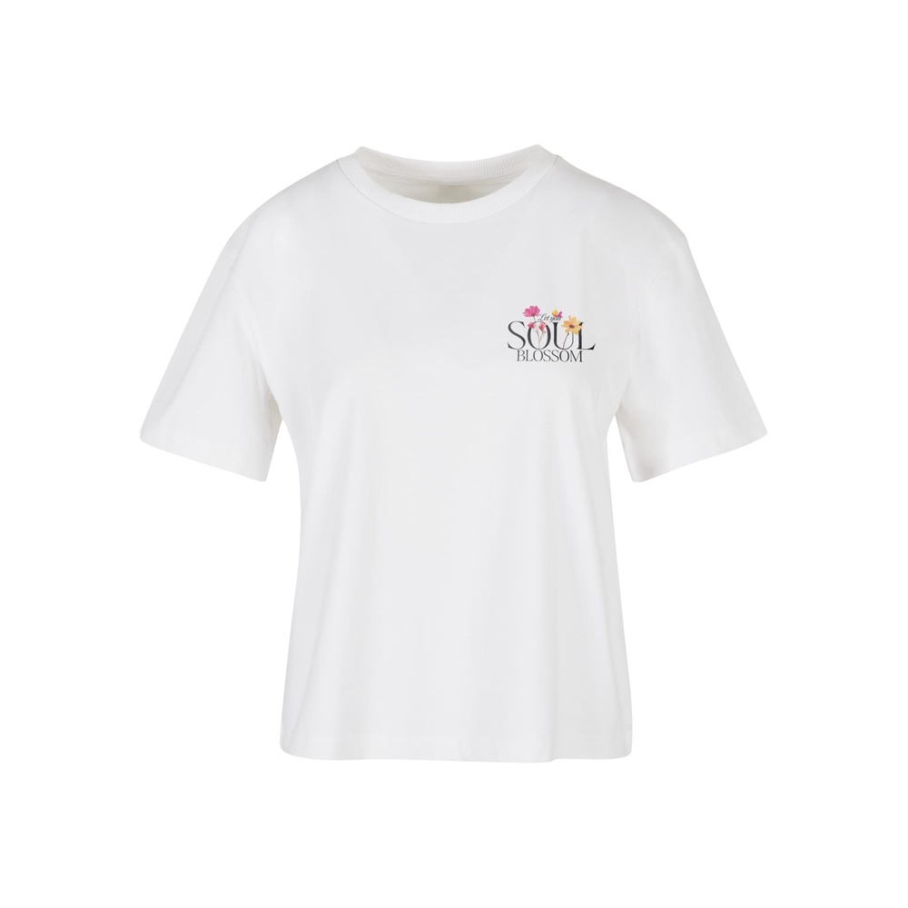 Miss Tee - Let Your Soul Blossom Dames Tshirt - Wit